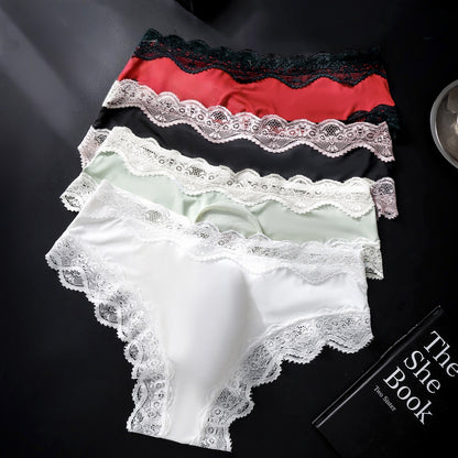 Breathable French Lace Brief with 3D Contour Pouch — Petals & Lace