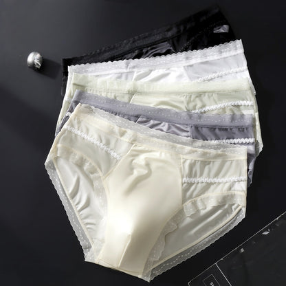 Ice-Silk Brief with 3D Contour Pouch - View 2 — Petals & Lace