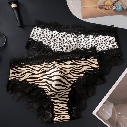 Leopard Lace Brief with 3D Contour Pouch - Image 1