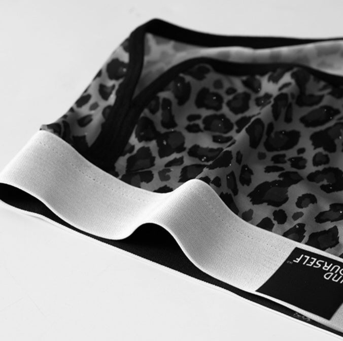 Men's Starry Leopard Print Boxer Brief with 3D Contour Pouch - Image 2