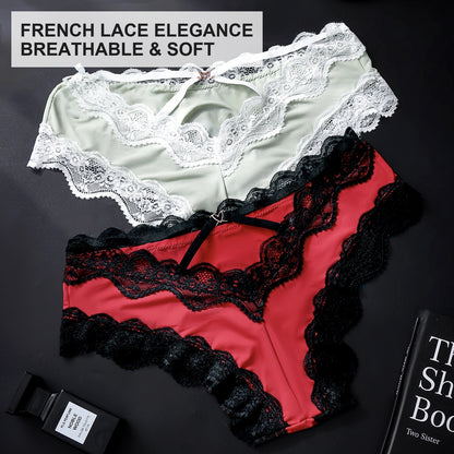 Breathable French Lace Brief with 3D Contour Pouch - View 2 — Petals & Lace