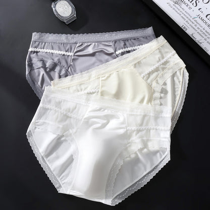 Ice-Silk Brief with 3D Contour Pouch - View 3 — Petals & Lace