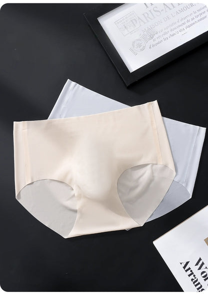Seamless Ice-Silk Brief with 3D Contour Pouch - View 2 — Petals & Lace
