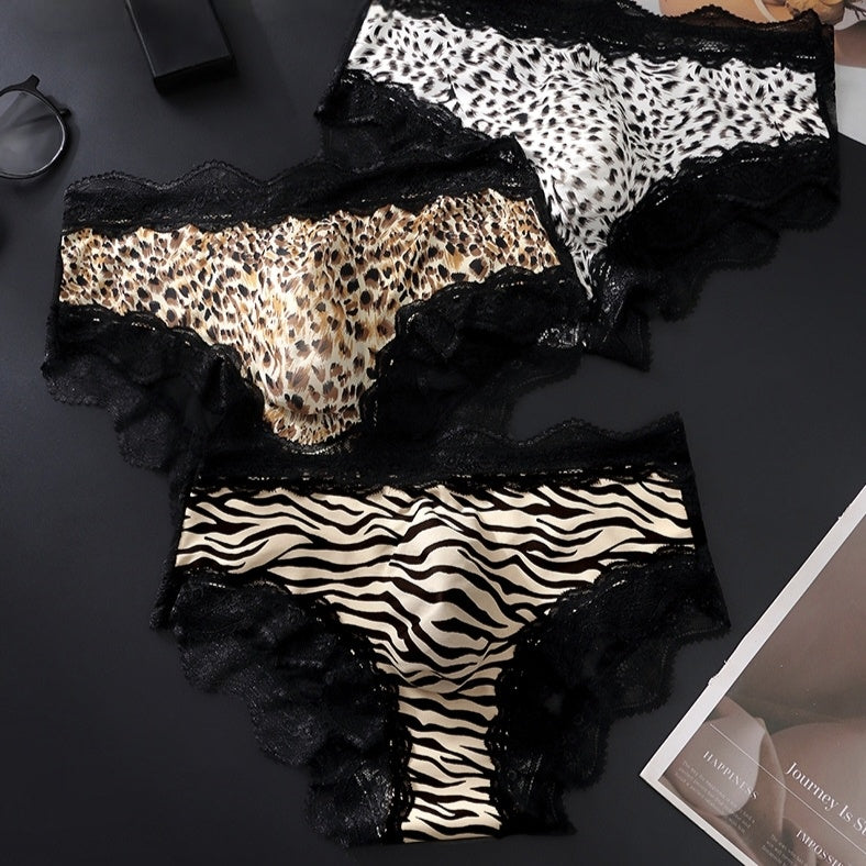 Leopard Lace Brief with 3D Contour Pouch - Image 3