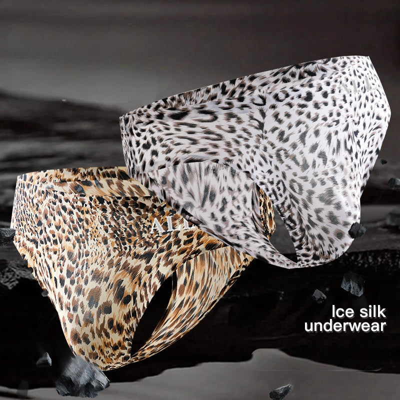 Leopard Print Low-Rise Thong with 3D Contour Pouch — Petals & Lace