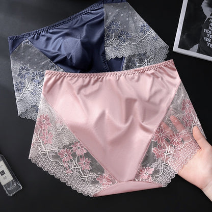 Men's Satin Ice-Silk Lace Brief with 3D Contour Pouch - Image 4