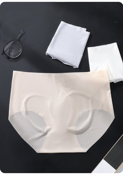 Seamless Ice-Silk Brief with 3D Contour Pouch - View 4 — Petals & Lace