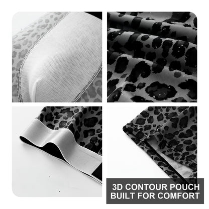 Men's Starry Leopard Print Boxer Brief with 3D Contour Pouch - Image 4