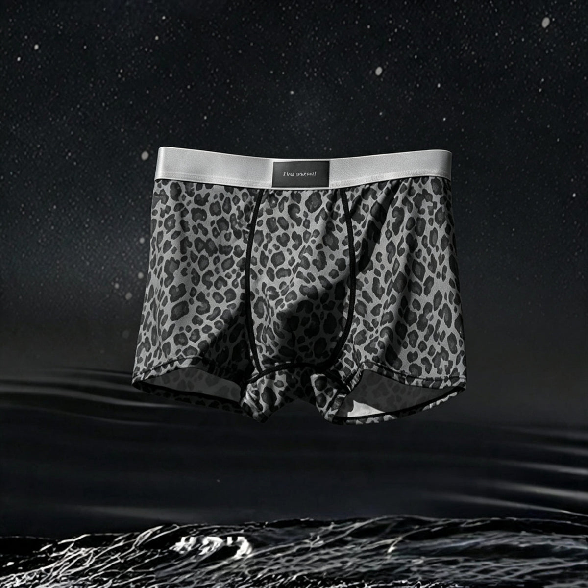 Men's Starry Leopard Print Boxer Brief with 3D Contour Pouch - Image 5