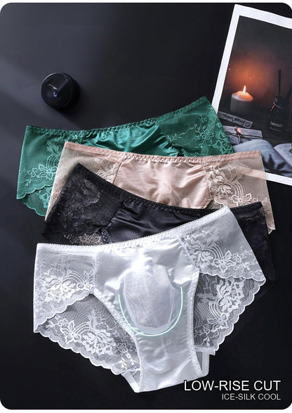 French Lace Brief with 3D Contour Pouch - View 5 — Petals & Lace