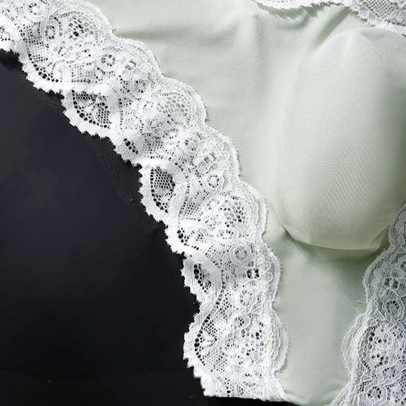 Breathable French Lace Brief with 3D Contour Pouch - View 6 — Petals & Lace