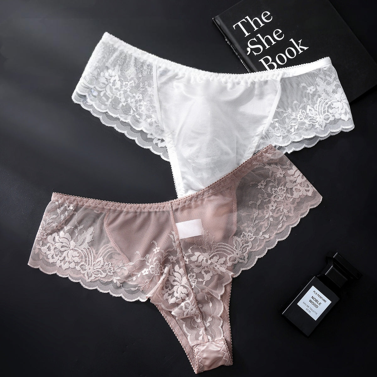Men's Floral Lace Mesh Brief with 3D Contour Pouch - Image 6