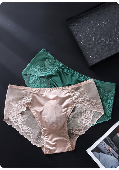 French Lace Brief with 3D Contour Pouch - View 6 — Petals & Lace