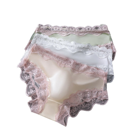 Lace-Trimmed Brief with 3D Contour Pouch - View 7 — Petals & Lace