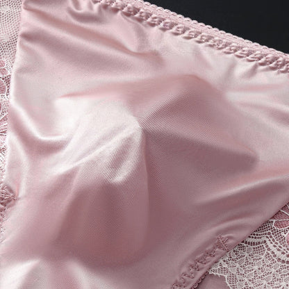 Men's Satin Ice-Silk Lace Brief with 3D Contour Pouch - Image 7