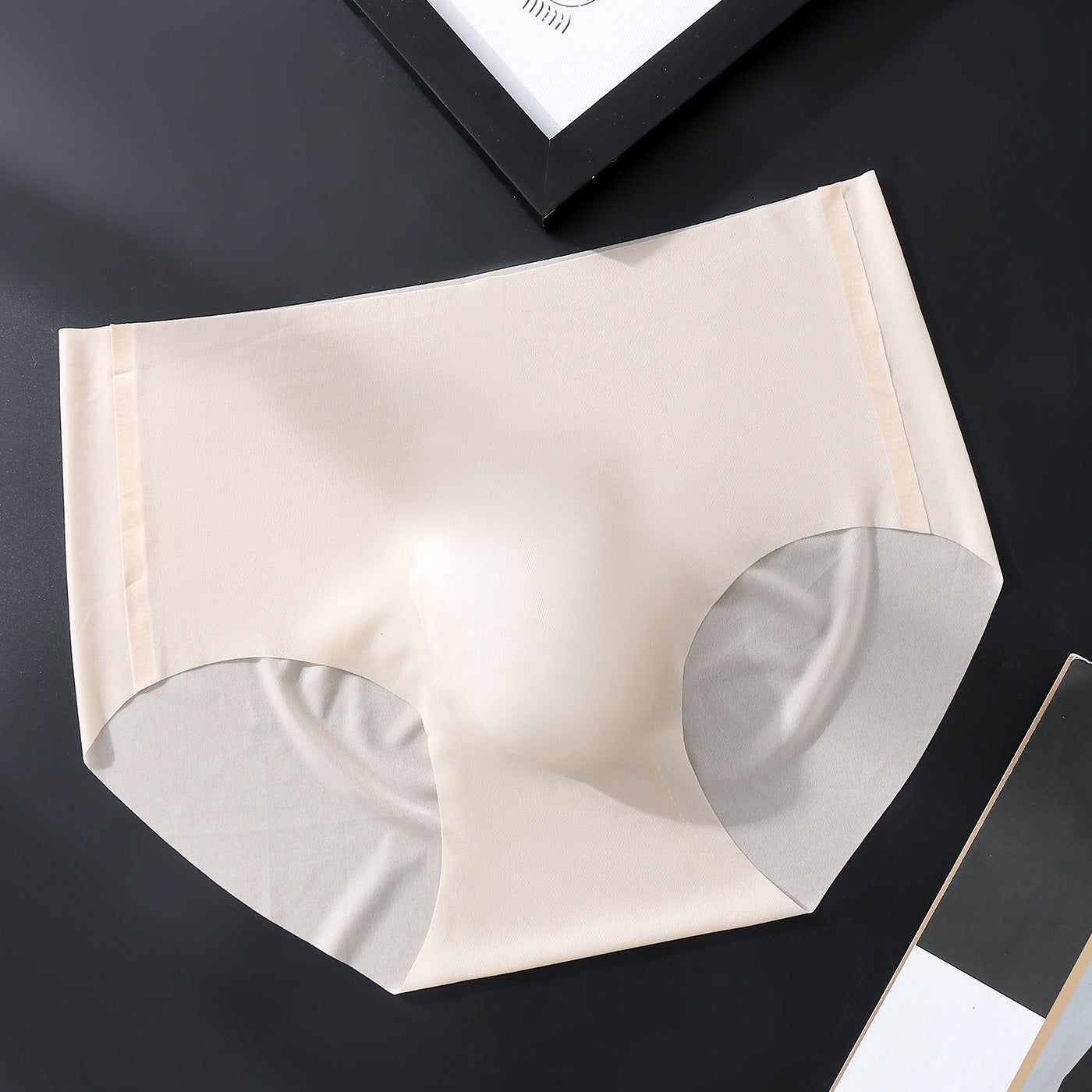 Seamless Ice-Silk Brief with 3D Pouch — Petals & Lace