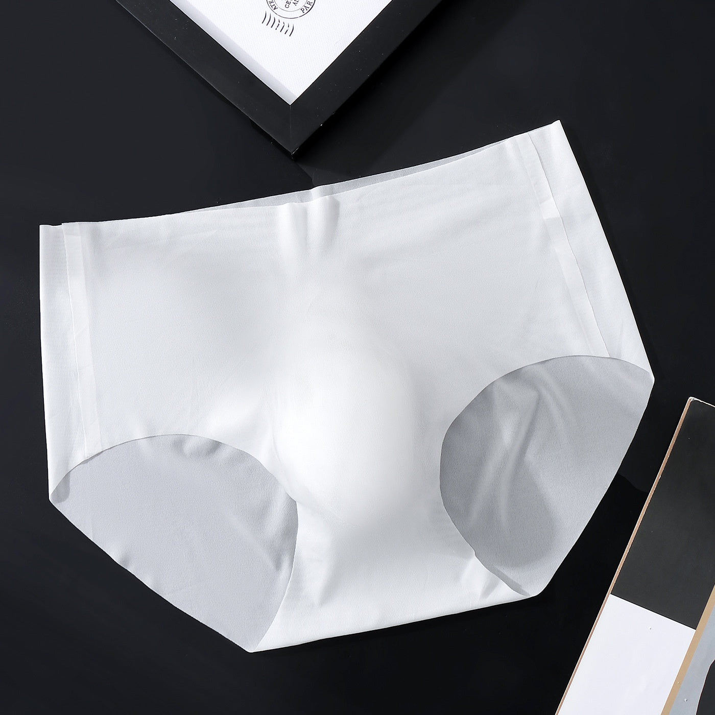Seamless Ice-Silk Brief with 3D Pouch — Petals & Lace